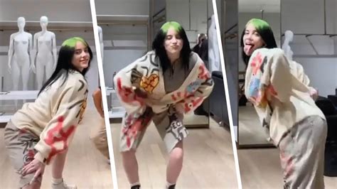 billie elish butt|Billie Eilish shows off her twerking in Therefore I Am .